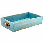 Blue Wash Acacia Wood Display Drawer GN 1/3