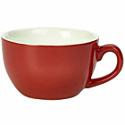 Genware Porcelain Red Bowl Shaped Cup 17.5cl/6oz