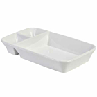 Genware Porcelain Rectangular Divided Dish 26 x 15 x 4cm/10.