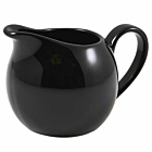 Genware Porcelain Black Jug 14cl/5oz