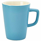 Genware Porcelain Blue Latte Mug 34cl/12oz