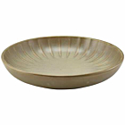 Terra Porcelain Matt Grey Scalloped Coupe Bowl 25.4cm