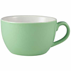 Genware Porcelain Green Bowl Shaped Cup 17.5cl/6oz