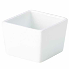 Genware Porcelain Square Dish 6.4 x 4.8cm/2.5 x 2"