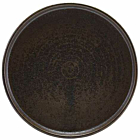 Terra Porcelain Black Low Presentation Plate 18cm