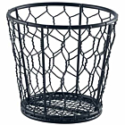 Black Wire Basket 12cm Dia