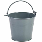 Galvanised Steel Serving Bucket 10cm Dia Grey