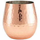 Hammered Copper Plated Stemless Wine Glass 55cl/19.25oz