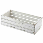 Wooden Crate White Wash Finish 25 x 12 x 7.5cm