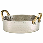 Mini Hammered Stainless Steel Casserole Dish 12 x 3.5cm