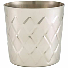 Diamond Pattern Stainless Steel Serving Cup 8.5 x 8.5cm