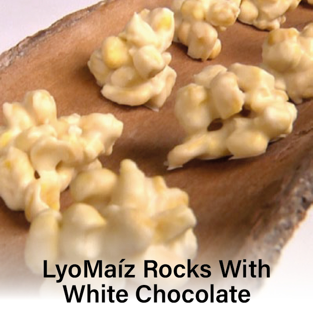 LyoMaiz Rocks with White Chocolate