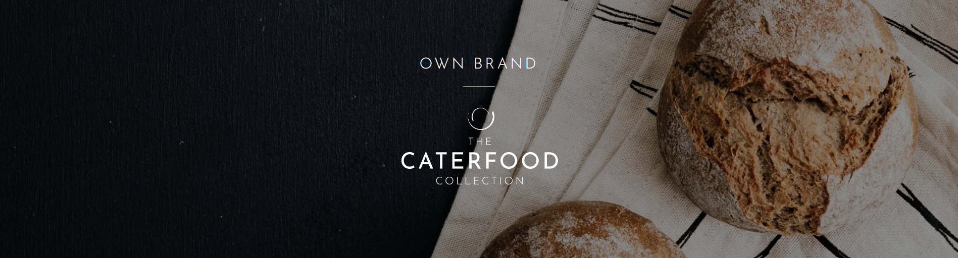 The caterfood collection header banner showing freshly baked bread