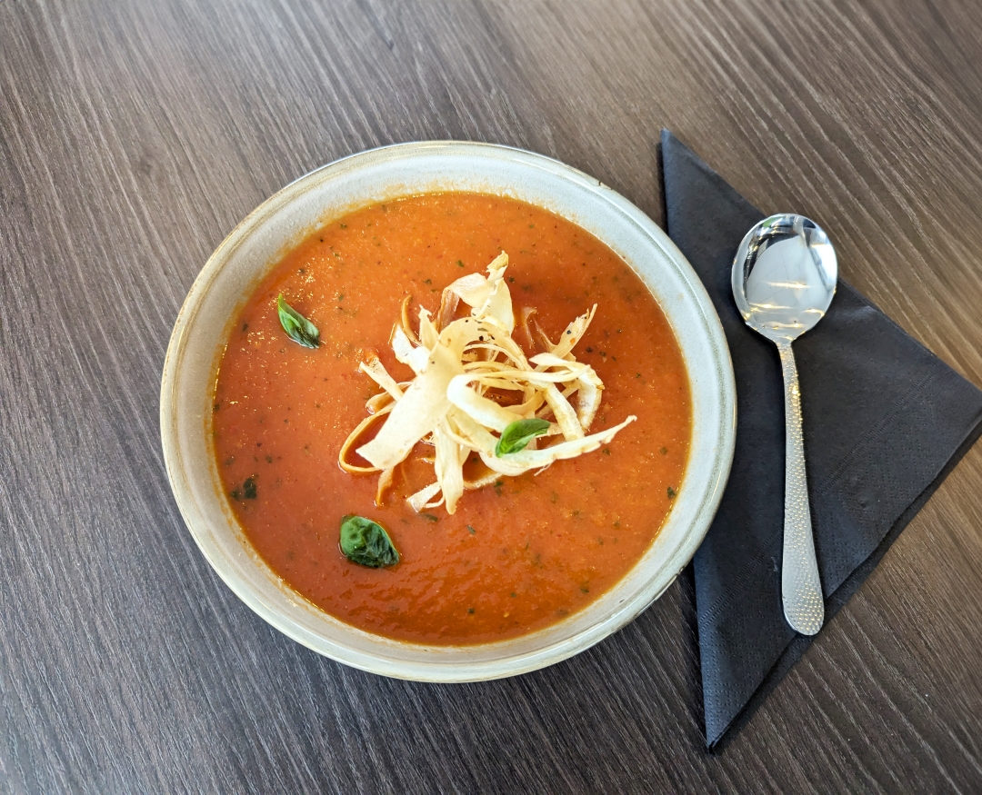 Chili, Parsnip & Butternut Squash Soup with Parsnip Crisps 