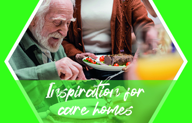 Inspiration for Care Homes, Elderly Man eating